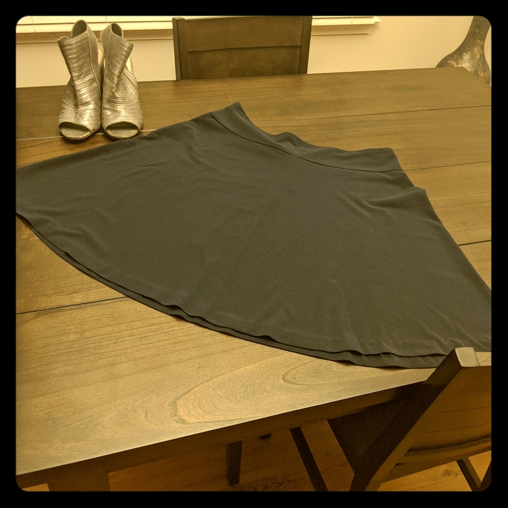 Navy blue flare skirt